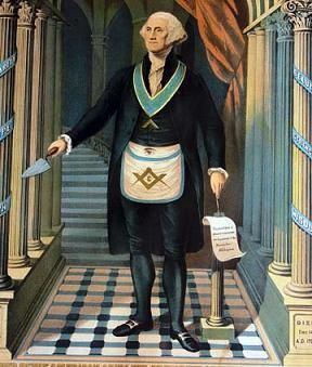 George Washington mit Freimaurerschurz